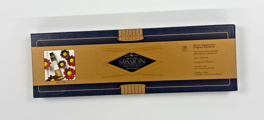 Mijello Mission Gold Class Watercolor Set 24 Colors 7ml Tubes Paint MWC-7024